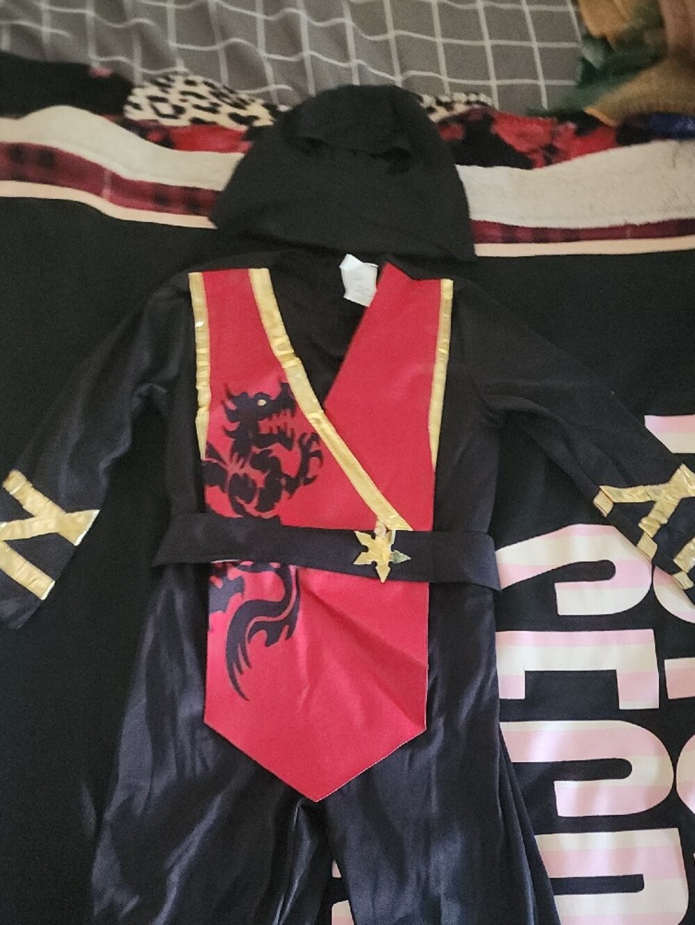 Black and Red Dragon Ninja Costume for Kids - Picture 3 of 4